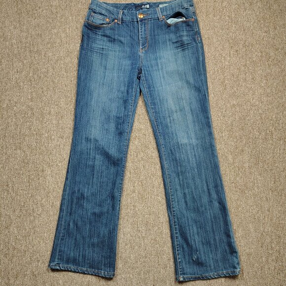 Seven7 Denim - SEVEN7 Bootcut Jeans Women 12 Blue Stretch Cotton Blend Denim Mid Rise Casual